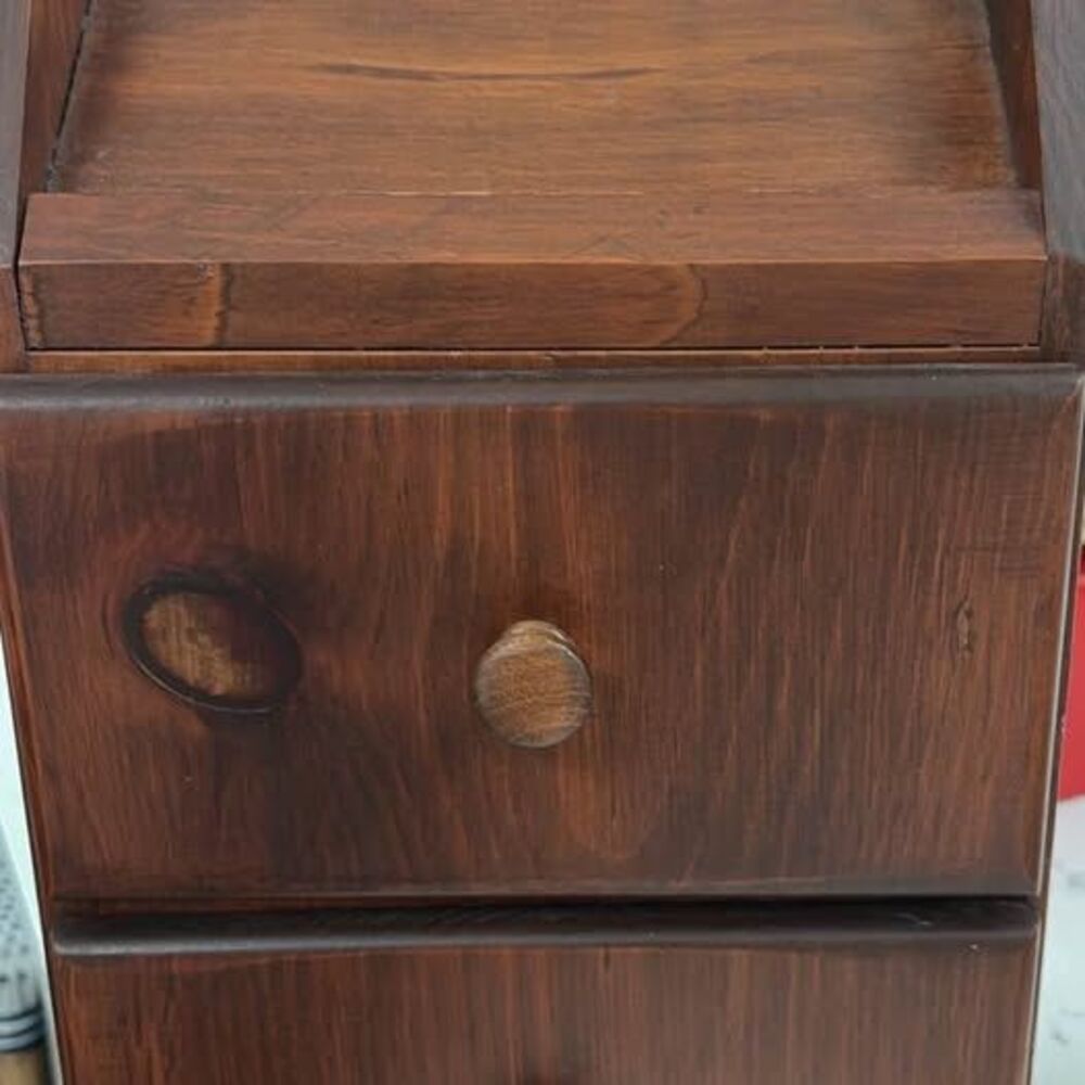 Handcrafted Wooden Desktop OrganizerJim Widrick Rustic Pine Letter Holder drawer